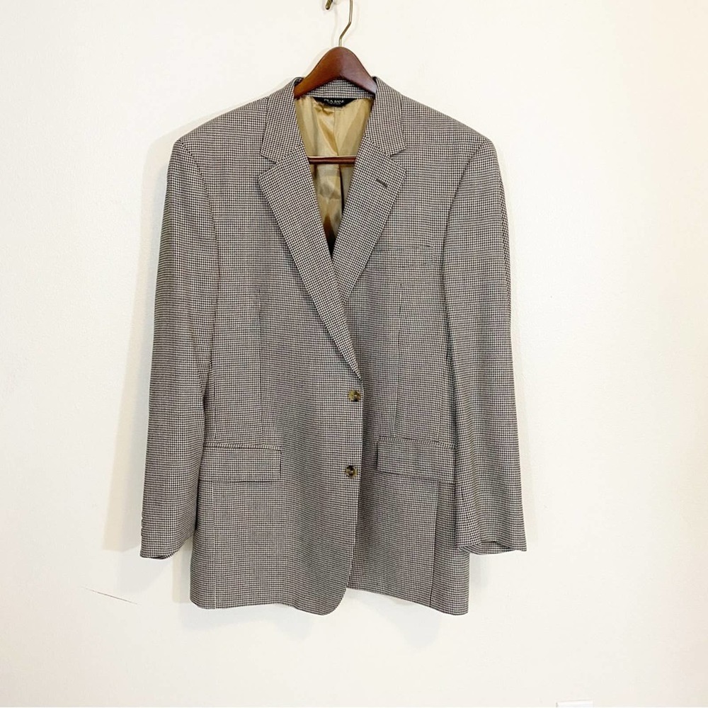 $295 W Tags Jos. A. Bank Silk & Wool Herringbone Sports Coat size mens 44L